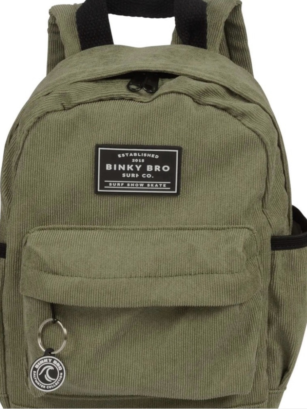 Binky Bro Kids Olive Corduroy Backpack